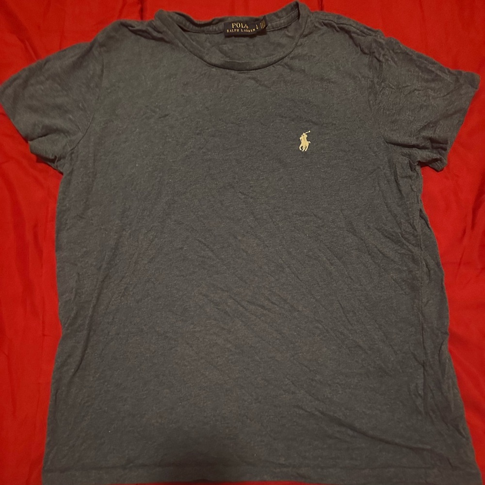 Denim blue polo shirt